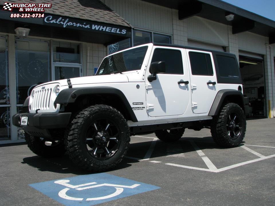 vehicle gallery/jeep wrangler fuel dune d523 20X9  Black & Milled wheels and rims